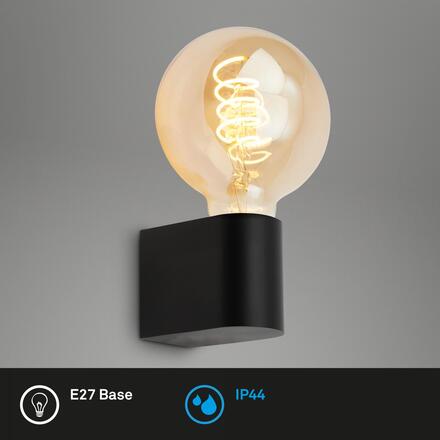 BRILONER Donga svítidlo k zrcadlu koupelna, ochrana proti vodě, montáž na stěnu, černá 2182015