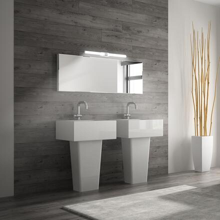 BRILONER Runt svítidlo k zrcadlu - 9W, 920lm, LED, montáž na stěnu, 40cm, neutrální bílá, chrom 2191118