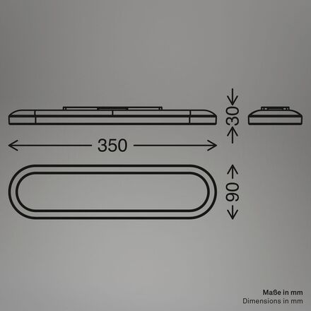 BRILONER Pil svítidlo k zrcadlu - 10W, 1200lm, LED, přímé a nepřímé osvětlení, 35cm, teplá bílá, barva dřeva 2193014