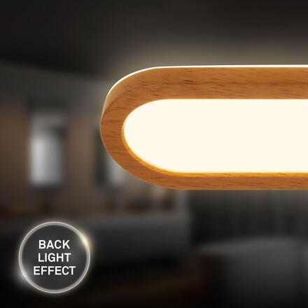 BRILONER Pil svítidlo k zrcadlu - 10W, 1200lm, LED, přímé a nepřímé osvětlení, 35cm, teplá bílá, barva dřeva 2193014