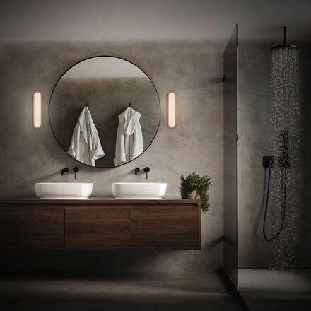 BRILONER Pil svítidlo k zrcadlu - 10W, 1200lm, LED, přímé a nepřímé osvětlení, 35cm, teplá bílá, barva dřeva 2193014