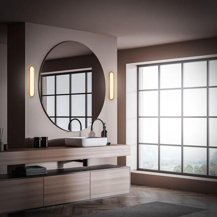 BRILONER Pil svítidlo k zrcadlu - 10W, 1200lm, LED, přímé a nepřímé osvětlení, 35cm, teplá bílá, barva dřeva 2193014