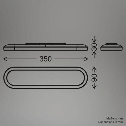 BRILONER Pil svítidlo k zrcadlu - 10W, 1200lm, LED, přímé a nepřímé osvětlení, 35cm, teplá bílá, barva dřeva 2193014