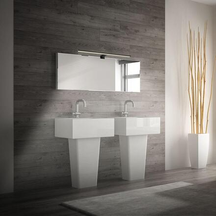 BRILONER Dun svítidlo k zrcadlu - 10W, 1000lm, LED, 2 způsoby montáže, 50 cm, teplá bílá, černá 2194015