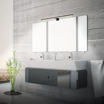 BRILONER Dun svítidlo k zrcadlu - 10W, 1000lm, LED, 2 způsoby montáže, 50 cm, teplá bílá, černá 2194015