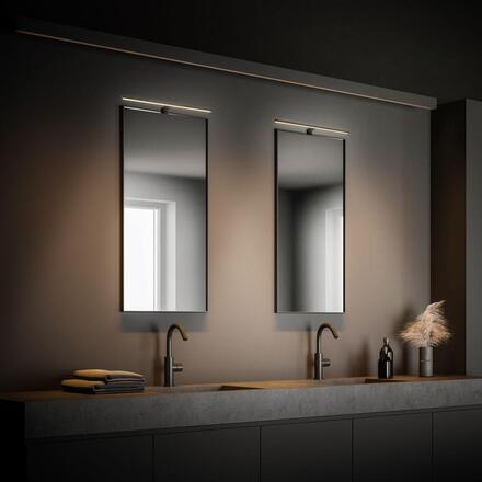 BRILONER Dun svítidlo k zrcadlu - 10W, 1000lm, LED, 2 způsoby montáže, 50 cm, teplá bílá, černá 2194015