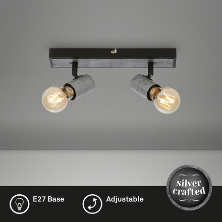 BRILONER Bodové svítidlo 30 cm 2x E27 max. 60W antická stříbrná BRI 2222-024