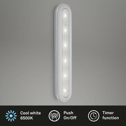 BRILONER LED Lero Indoor 30,5 cm 1,5W 133lm stříbrná BRI 2281-014