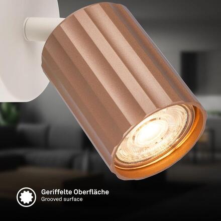 BRILONER Skaft nástěnné svítidlo - GU10 patice, max. 9W, nastavitelné, kávová 2324014