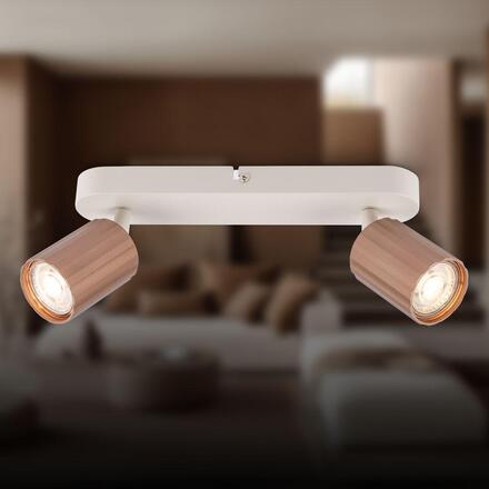 BRILONER Skaft stropní bodové svítidlo - GU10 patice, max. 9W, nastavitelné, kávová, 2-ramenné 2324024