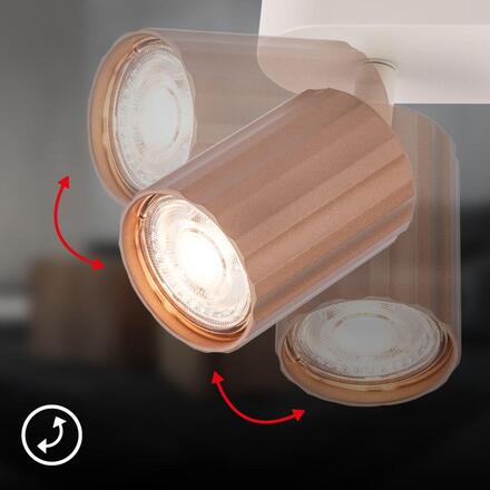 BRILONER Skaft stropní bodové svítidlo - GU10 patice, max. 9W, nastavitelné, kávová, 2-ramenné 2324024