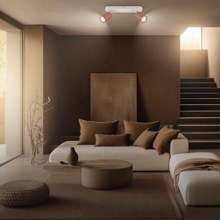 BRILONER Skaft stropní bodové svítidlo - GU10 patice, max. 9W, nastavitelné, kávová, 2-ramenné 2324024