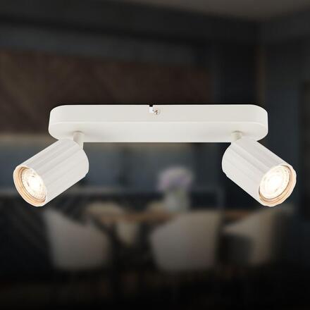 BRILONER Skaft stropní bodové svítidlo - GU10 patice, max. 9W, nastavitelné, starobílá, 2-ramenné 2324026