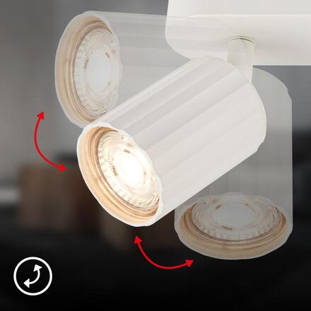 BRILONER Skaft stropní bodové svítidlo - GU10 patice, max. 9W, nastavitelné, starobílá, 2-ramenné 2324026