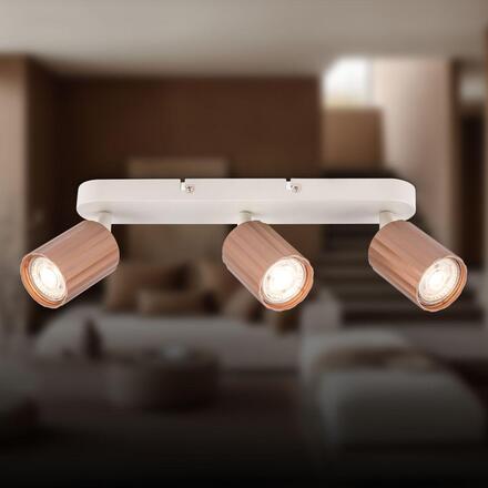 BRILONER Skaft stropní bodové svítidlo - GU10 patice, max. 9W, nastavitelné, kávová, 3-ramenné 2324034