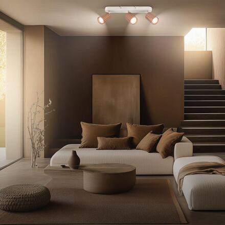 BRILONER Skaft stropní bodové svítidlo - GU10 patice, max. 9W, nastavitelné, kávová, 3-ramenné 2324034