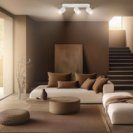 BRILONER Skaft stropní bodové svítidlo - GU10 patice, max. 9W, nastavitelné, starobílá, 3-ramenné 2324036