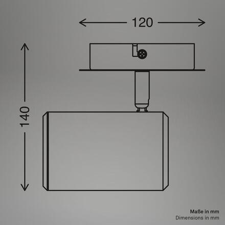 BRILONER Era nástěnné svítidlo - GU10 patice, max. 10W, nastavitelné, světlešedá / kávová 2358014