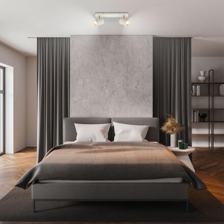 BRILONER Era stropní bodové svítidlo - GU10 patice, max. 10W, nastavitelné, světlešedá/kávová, 2-ramenné 2358024