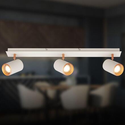 BRILONER Era stropní bodové svítidlo - GU10 patice, max. 10W, nastavitelné, světlešedá/kávová, 3-ramenné 2358034