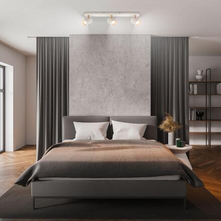 BRILONER Era stropní bodové svítidlo - GU10 patice, max. 10W, nastavitelné, světlešedá/kávová, 3-ramenné 2358034