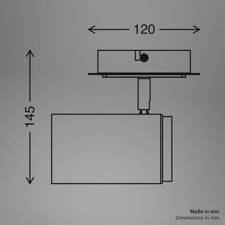 BRILONER Duta nástěnné svítidlo - GU10 patice, max. 10W, nastavitelné, černá / dřevo 2359015