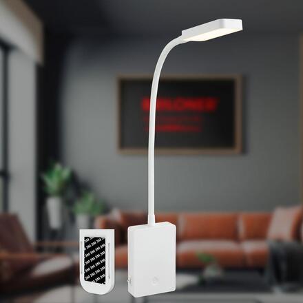 BRILONER Cielo lampa na čtení - 2W, 200lm, LED, nabíjecí, stmívatelné, dotykový vypínač, bezdrátové, bílé 2361016