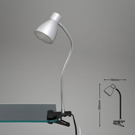 BRILONER LED svítidlo se svorkou 28,5 cm 2,5W 250lm titan BRI 2615014P