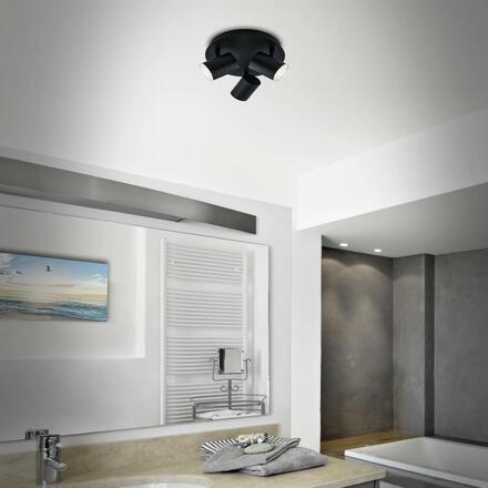 BRILONER bodové svítidlo pr. 21 cm 3xGU10 max. 5W černá IP44 BRI 2731-035