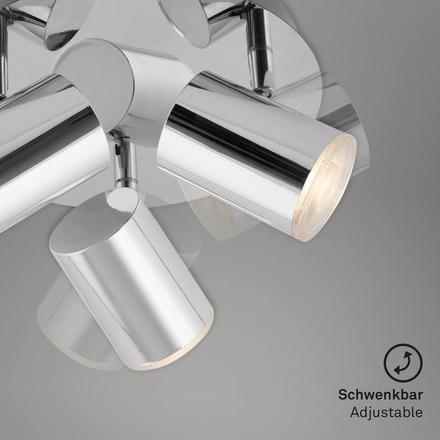 BRILONER bodové svítidlo pr. 21 cm 3xGU10 max. 5W chrom IP44 BRI 2731-038