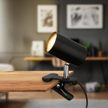 BRILONER Klem lampička na stůl, nastavitelná, s klipsem, černá 2766015