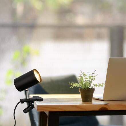 BRILONER Klem lampička na stůl, nastavitelná, s klipsem, černá 2766015