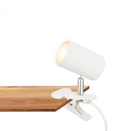 BRILONER Klem lampička na stůl, nastavitelná, s klipsem, bílé 2766016