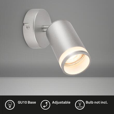 BRILONER Rub nástěnné svítidlo do interiéru, nastavitelné, s akrylovou ozdobou, matný chrom 2832014