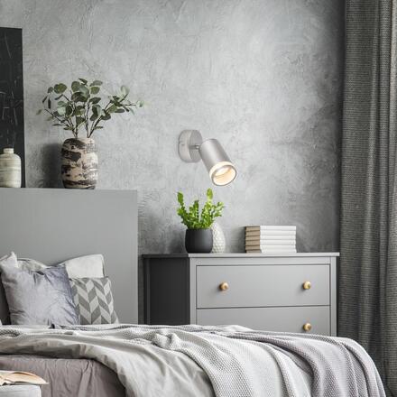 BRILONER Rub nástěnné svítidlo do interiéru, nastavitelné, s akrylovou ozdobou, matný chrom 2832014