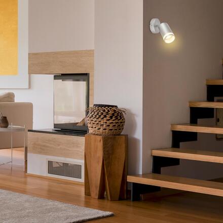 BRILONER Rub nástěnné svítidlo do interiéru, nastavitelné, s akrylovou ozdobou, matný chrom 2832014