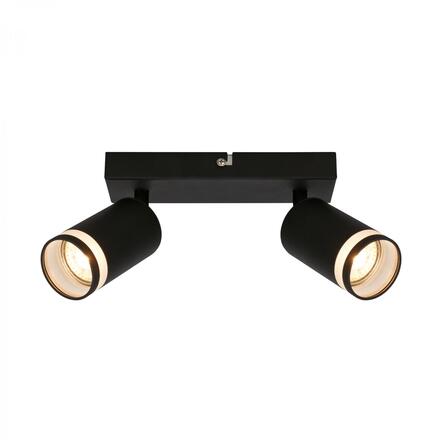 BRILONER RUB stropní bodové svítidlo, nastavitelné, akrylová ozdoba, 2-ramenné, 20cm, černé 2832025