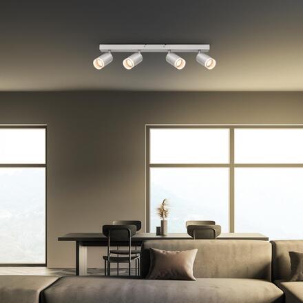 BRILONER Rub stropní bodové svítidlo, nastavitelné, akrylová ozdoba, 4-ramenné, 56cm, matný chrom 2832044