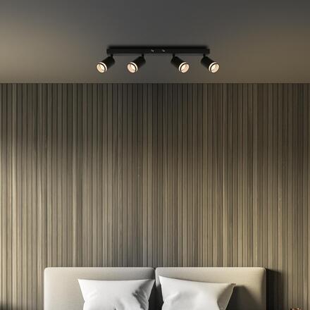 BRILONER Rub stropní bodové svítidlo, nastavitelné, akrylová ozdoba, 4-ramenné, 56cm, černá 2832045