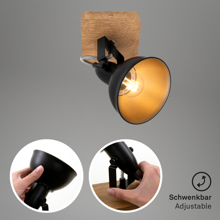 BRILONER Bodové svítidlo 15,7 cm 1x E14 25W černá BRI 2901-015
