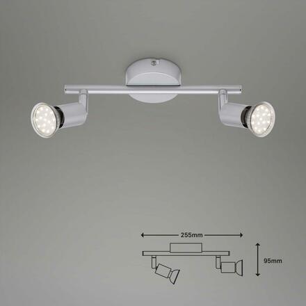 BRILONER Bodové svítidlo 25,5x8 cm 2xGU10 4,8W 520lm titan BRI 2906-024