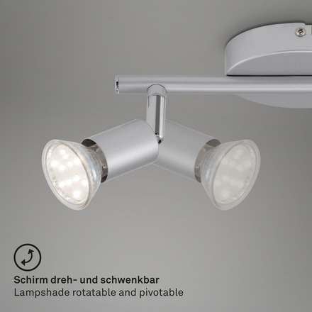 BRILONER Bodové svítidlo 25,5x7 cm 2xGU10 4,8W 520lm titan BRI 2915-024