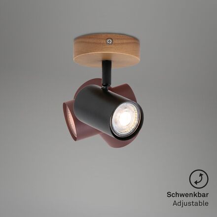 BRILONER bodové nástěnné a stropní svítidlo, pr. 9 cm, max. 35 W, černá BRI 2920015