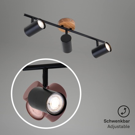 BRILONER Bodové svítidlo 47,3 cm 3xGU10 max. 35W černá BRI 2920-035