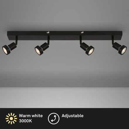 BRILONER Bodové svítidlo 64 cm 4xGU10 4,9W 460lm černá BRI 2926-045