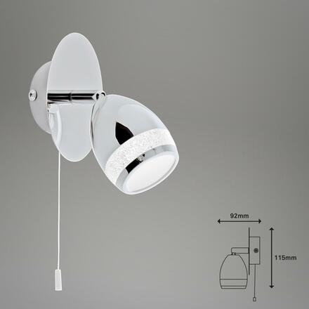 BRILONER LED bodové svítidlo 11,5 cm 4W 350lm chrom IP44 BRI 2995-018