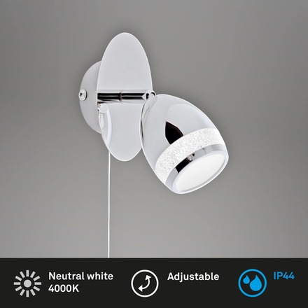 BRILONER LED bodové svítidlo 11,5 cm 4W 350lm chrom IP44 BRI 2995-018