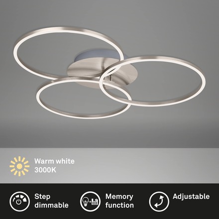 BRILONER LED rám 71,7 cm 40W 4400lm matný nikl BRI 3090-012