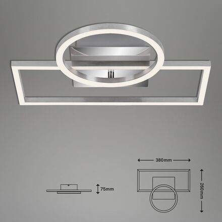 BRILONER LED rám 38 cm 19W 1800lm chrom BRI 3108018