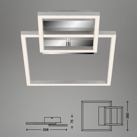BRILONER LED rám 35,8 cm 19W 1850lm chrom BRI 3118018